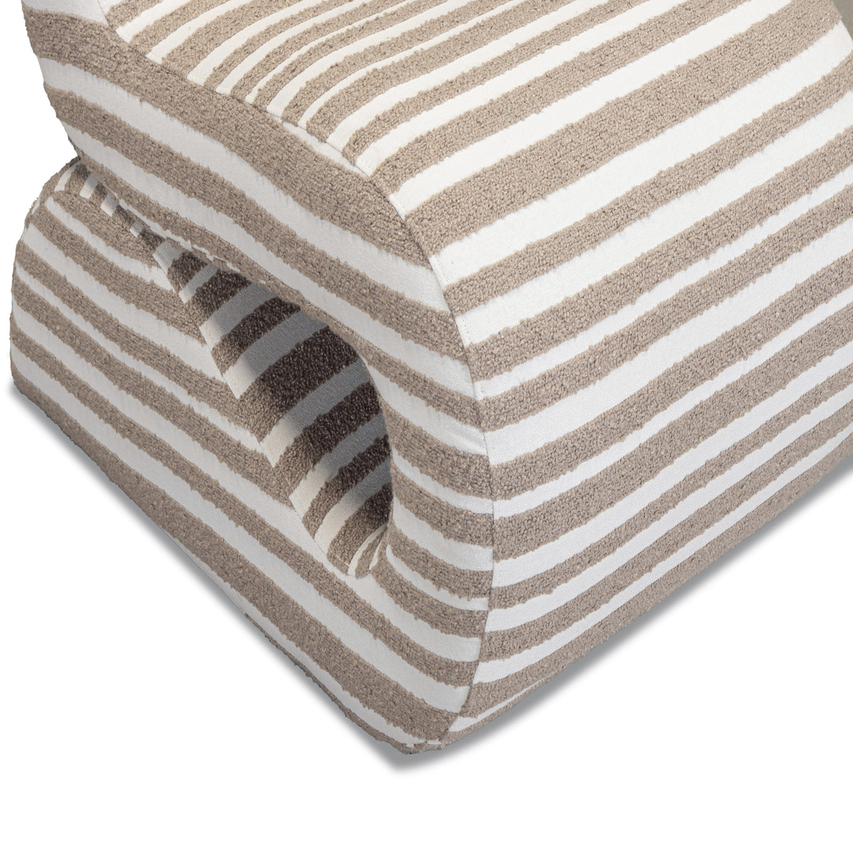TOV Furniture Senna Taupe Organic Stripes Jacquard Accent Chair