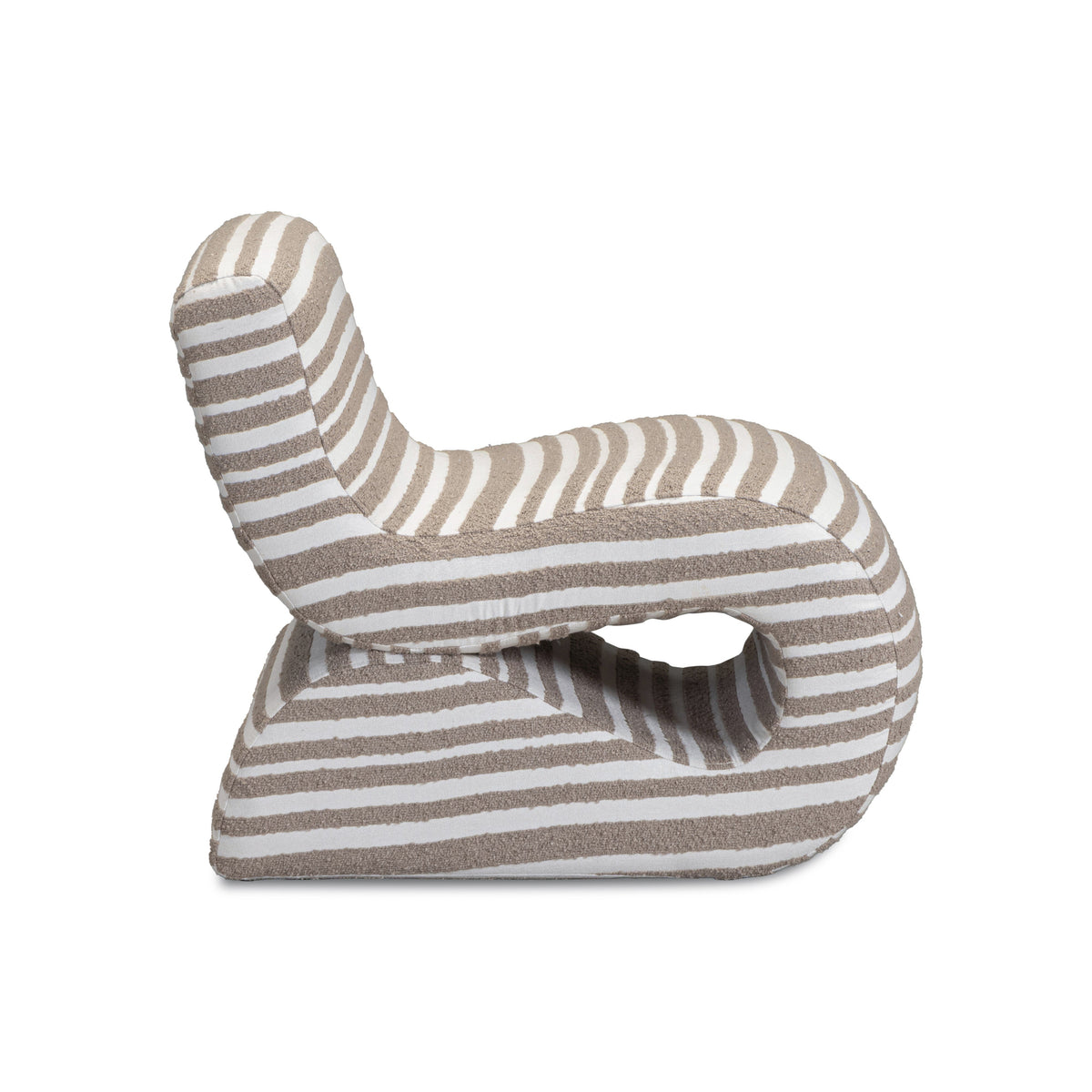 TOV Furniture Senna Taupe Organic Stripes Jacquard Accent Chair