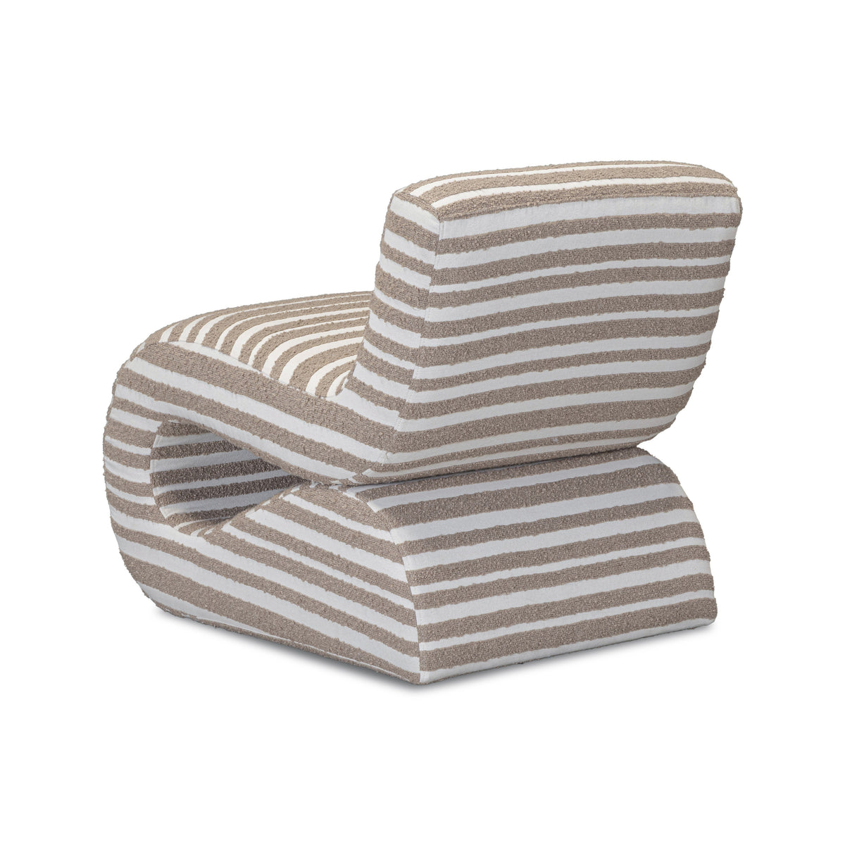 TOV Furniture Senna Taupe Organic Stripes Jacquard Accent Chair