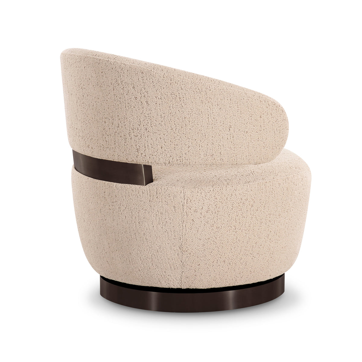 TOV Furniture Austin Cream Performance Boucle Swivel Accent Chair