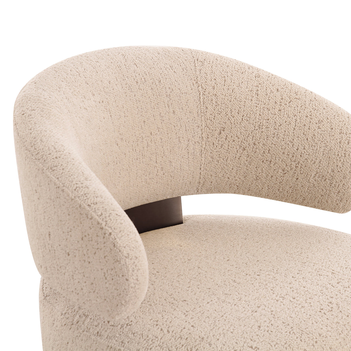 TOV Furniture Austin Cream Performance Boucle Swivel Accent Chair