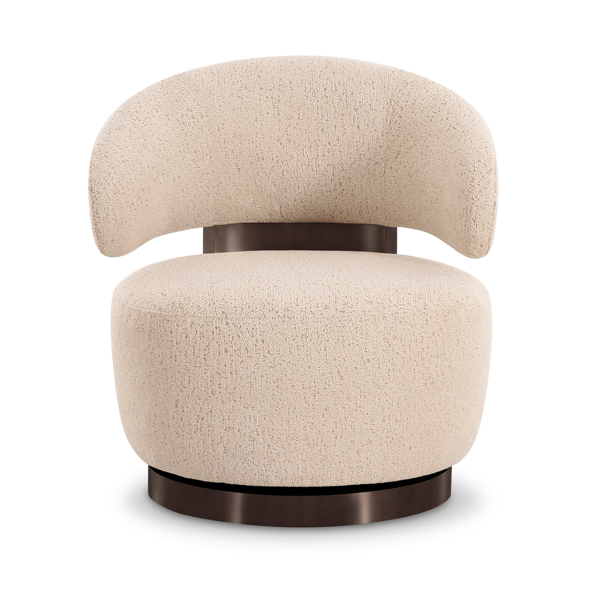 TOV Furniture Austin Cream Performance Boucle Swivel Accent Chair