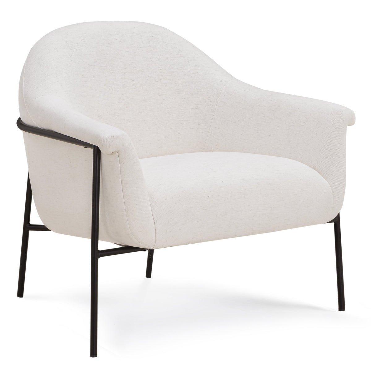 TOV Furniture Lua Cream Performance Chenille Accent Chair in cream, primary product view