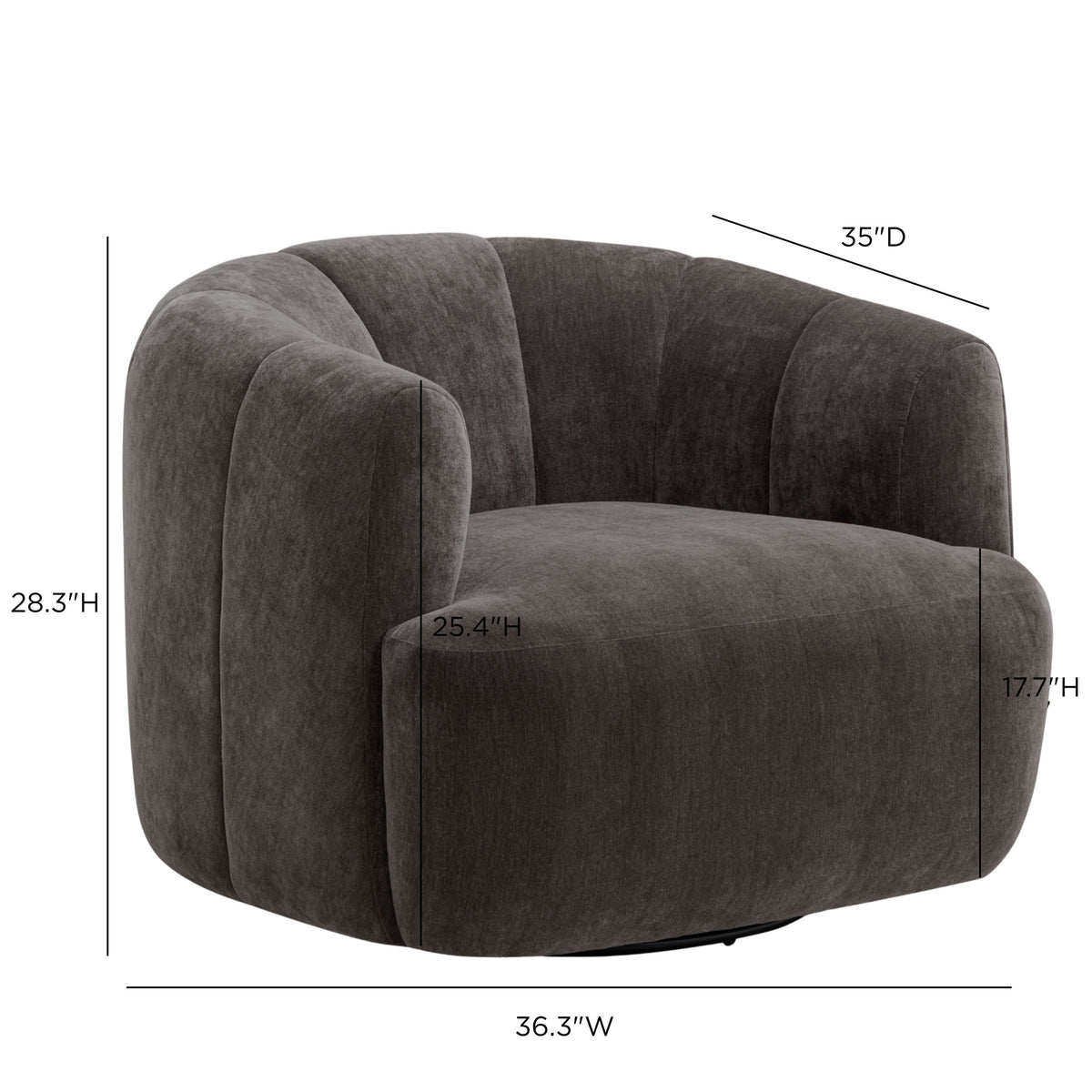 TOV Furniture Jasmine Storm Upcycled Basketweave Swivel Chair