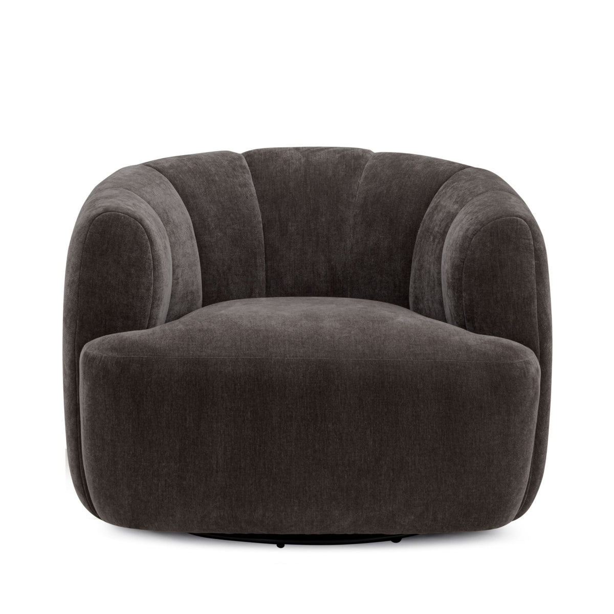 TOV Furniture Jasmine Storm Upcycled Basketweave Swivel Chair