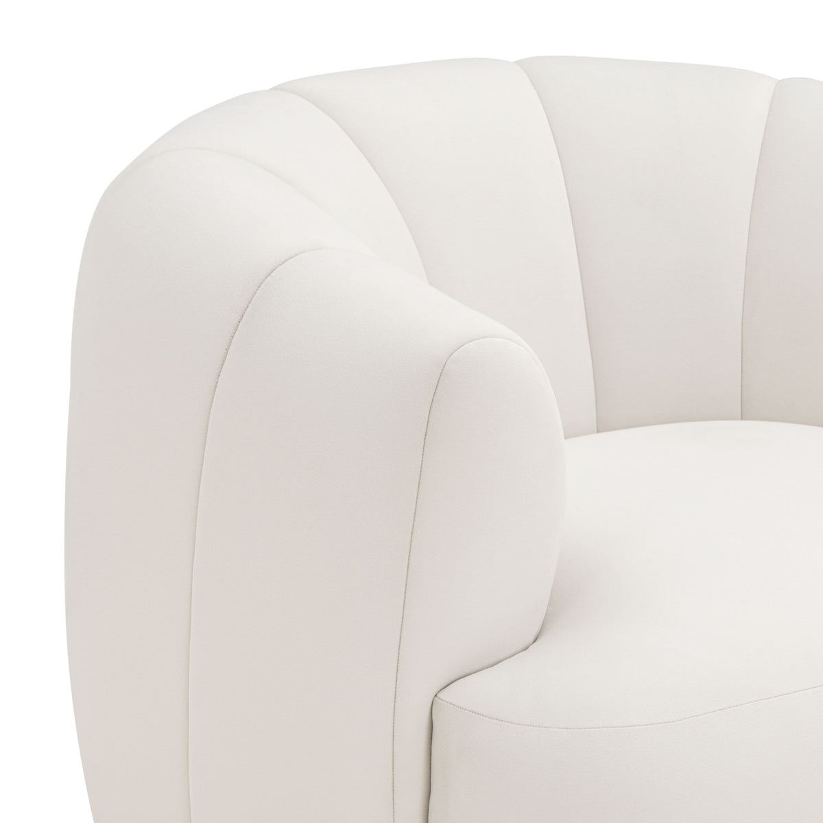 TOV Furniture Jasmine Cream Performance Velvet Swivel Chair