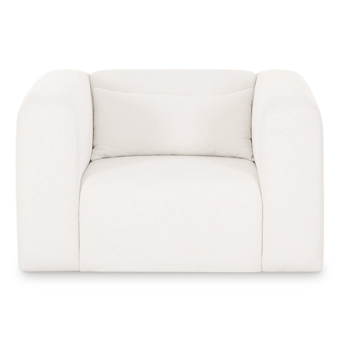 TOV Furniture Tarra Cream Performance Chenille Accent Chair in cream performance chenille over plywood, primary product view