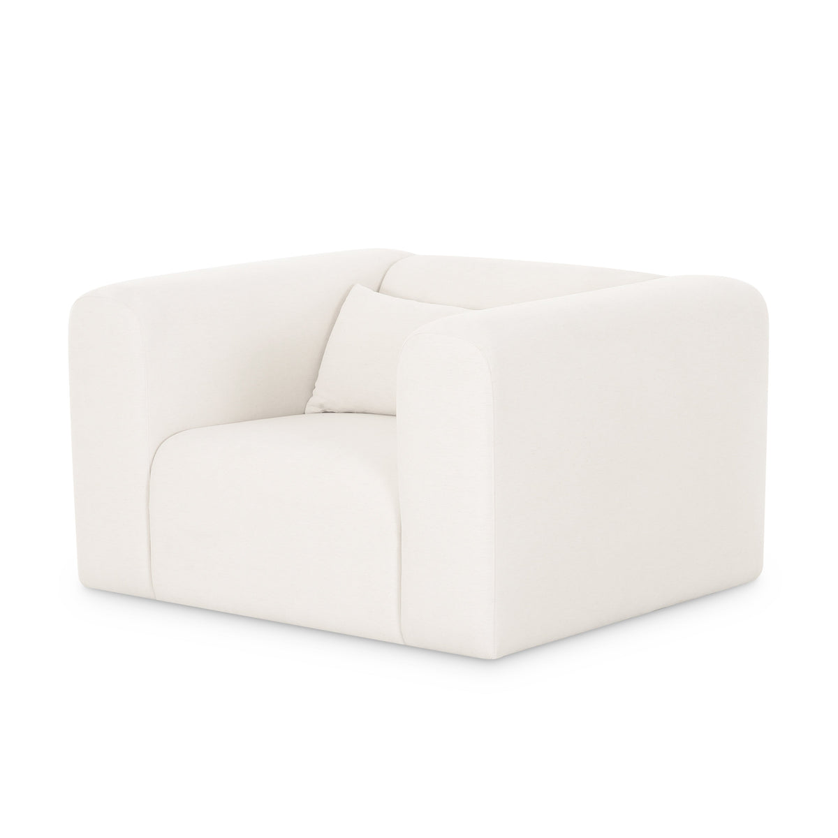 TOV Furniture Tarra Cream Performance Chenille Accent Chair