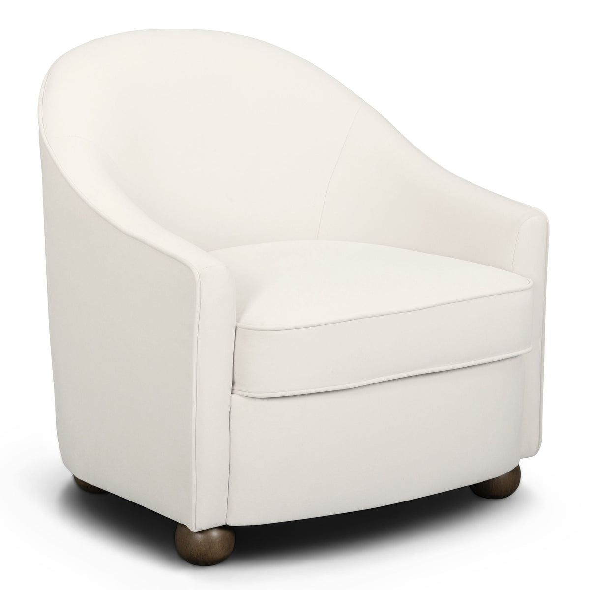 TOV Furniture Cettie Cream Performance Velvet Accent Chair in cream performance velvet, primary product view