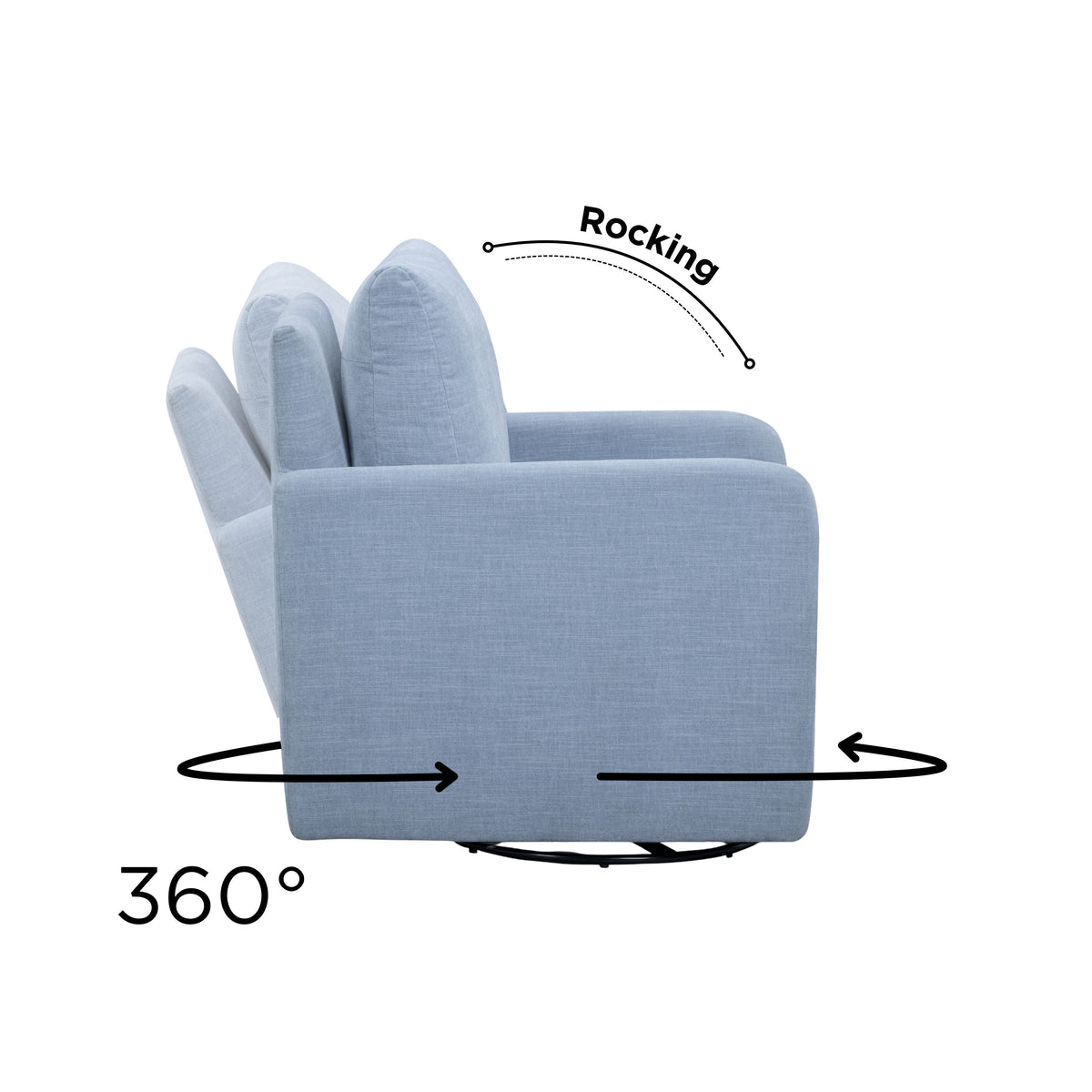 TOV Furniture Nancy Blue Nursing Chair