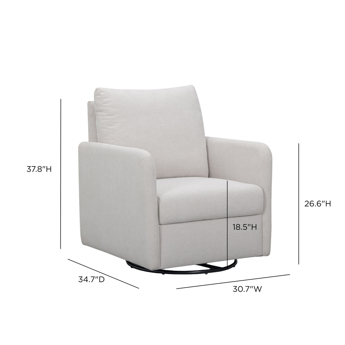 TOV Furniture Nancy Gray Nursing Chair