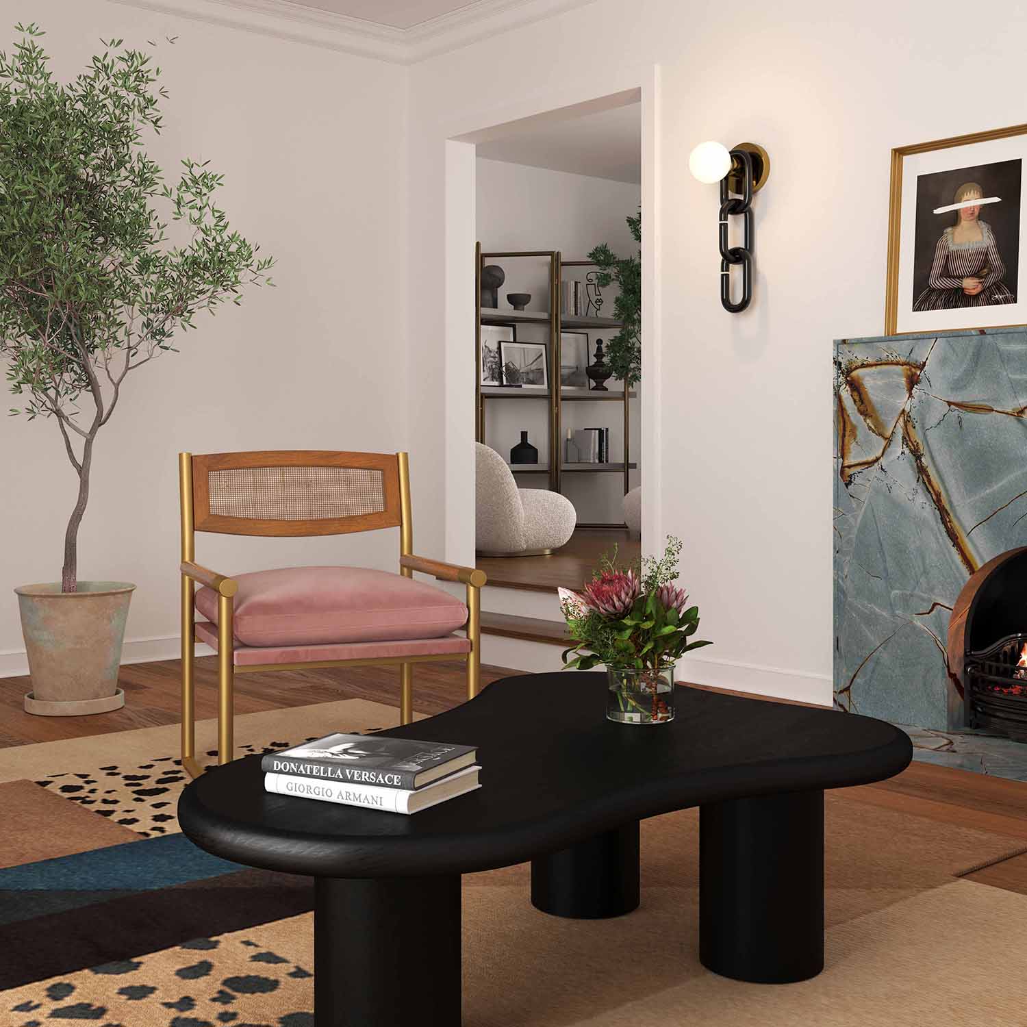 TOV Furniture Harlow Vegan Leather Arm Chair