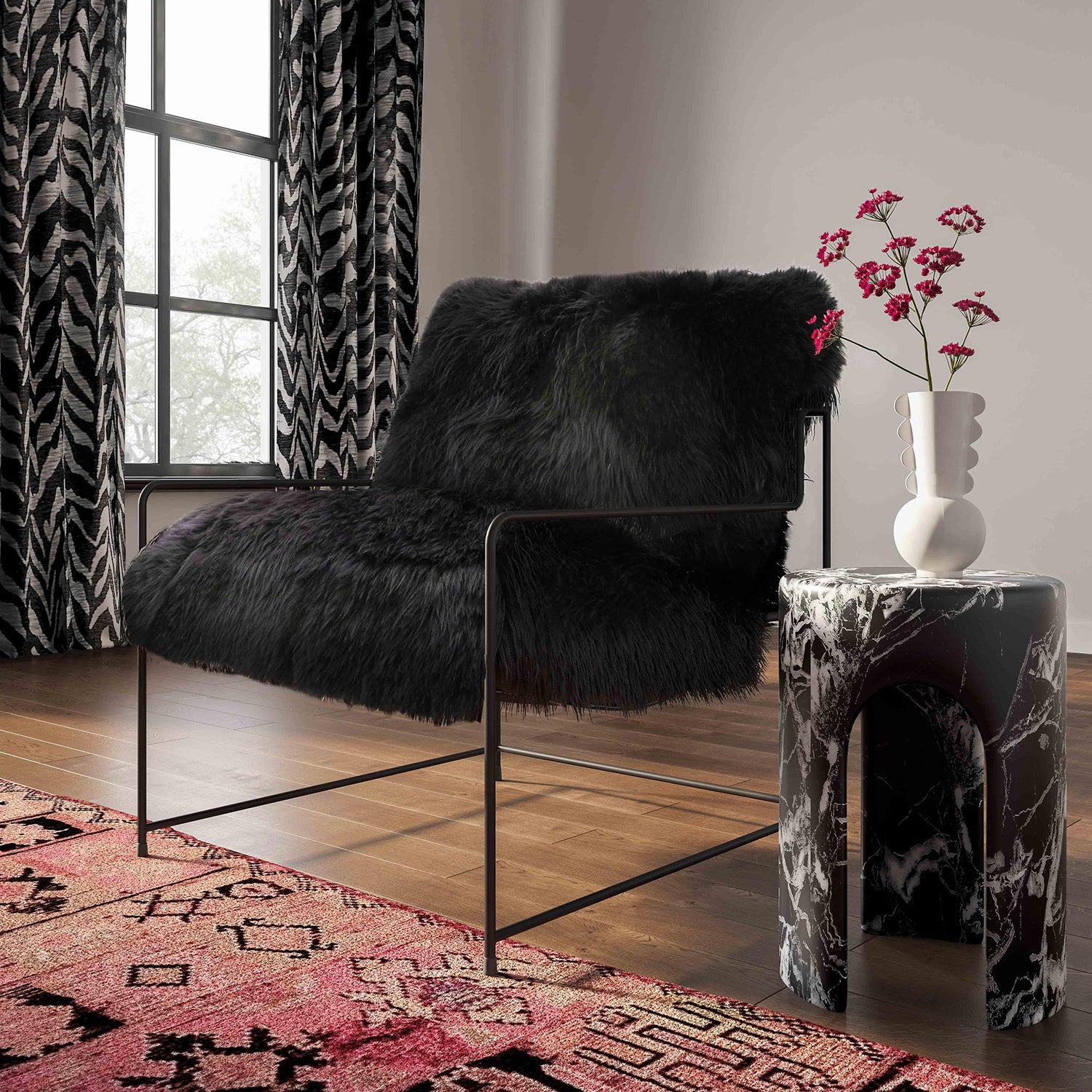 TOV Furniture Kimi Genuine Sheepskin Chair