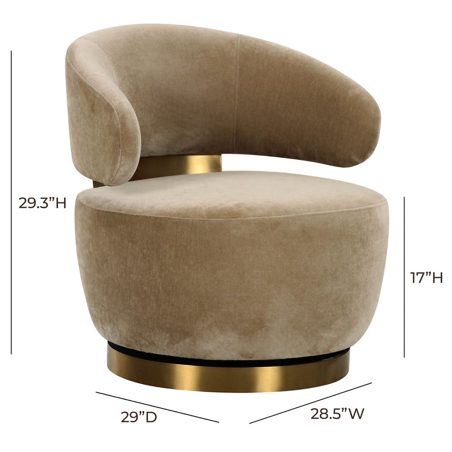 TOV Furniture Austin Upcycled Swivel Chair