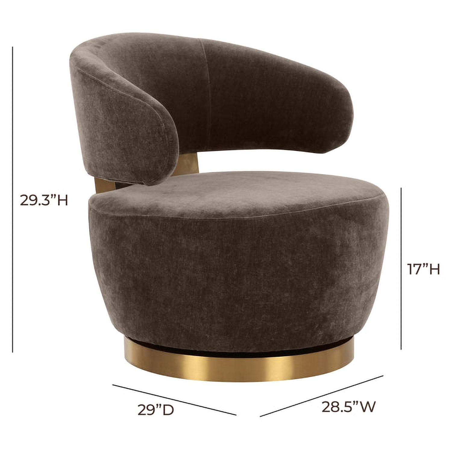 TOV Furniture Austin Upcycled Swivel Chair
