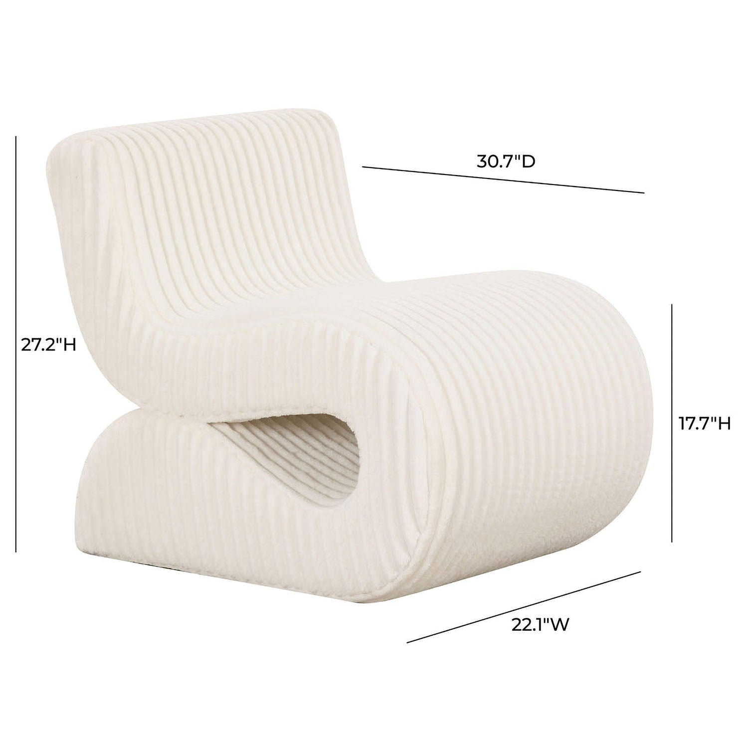 TOV Furniture Senna Oversized Corduroy Accent Chair