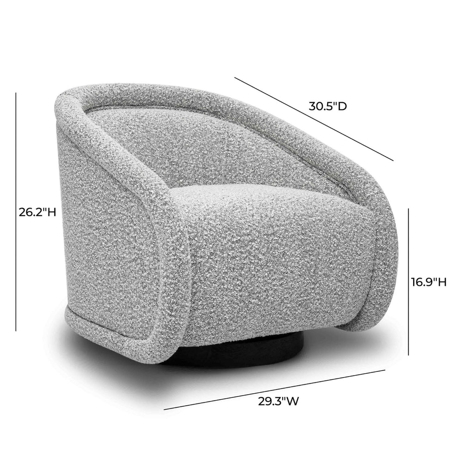 TOV Furniture Rory Boucle Swivel Chair