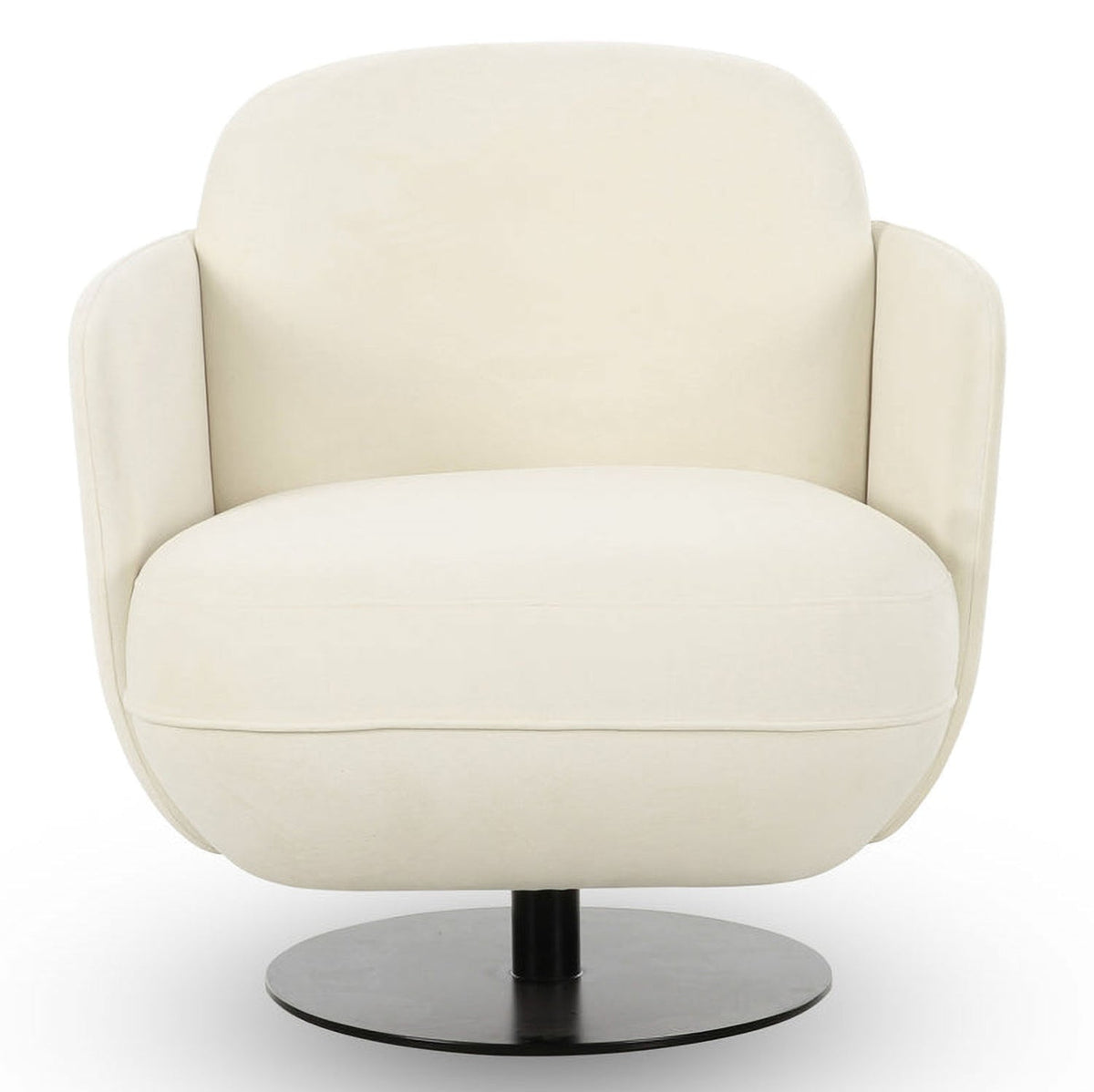 TOV Furniture Solange velvet swivel chair, side profile