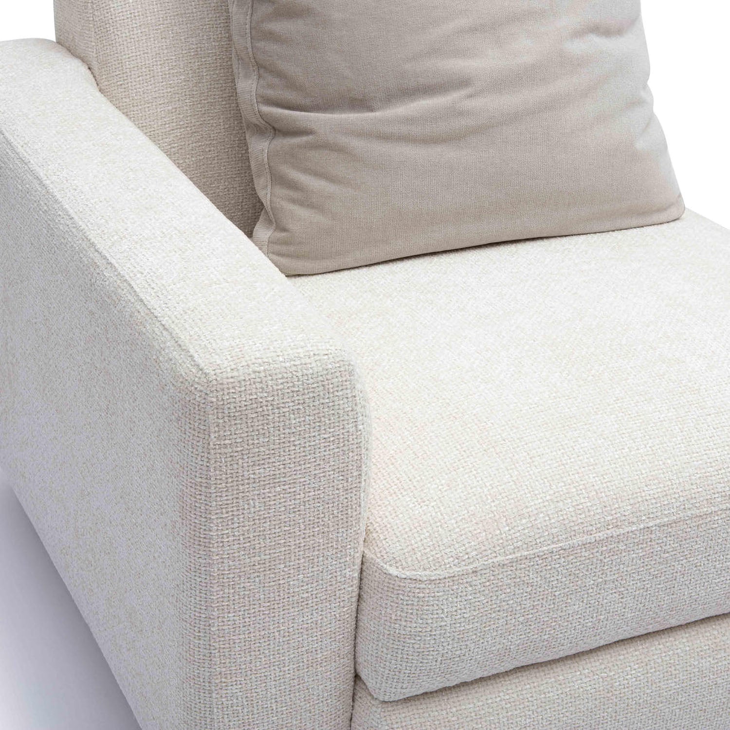 TOV Furniture Perry Cream Chenille Modular Corner Chair
