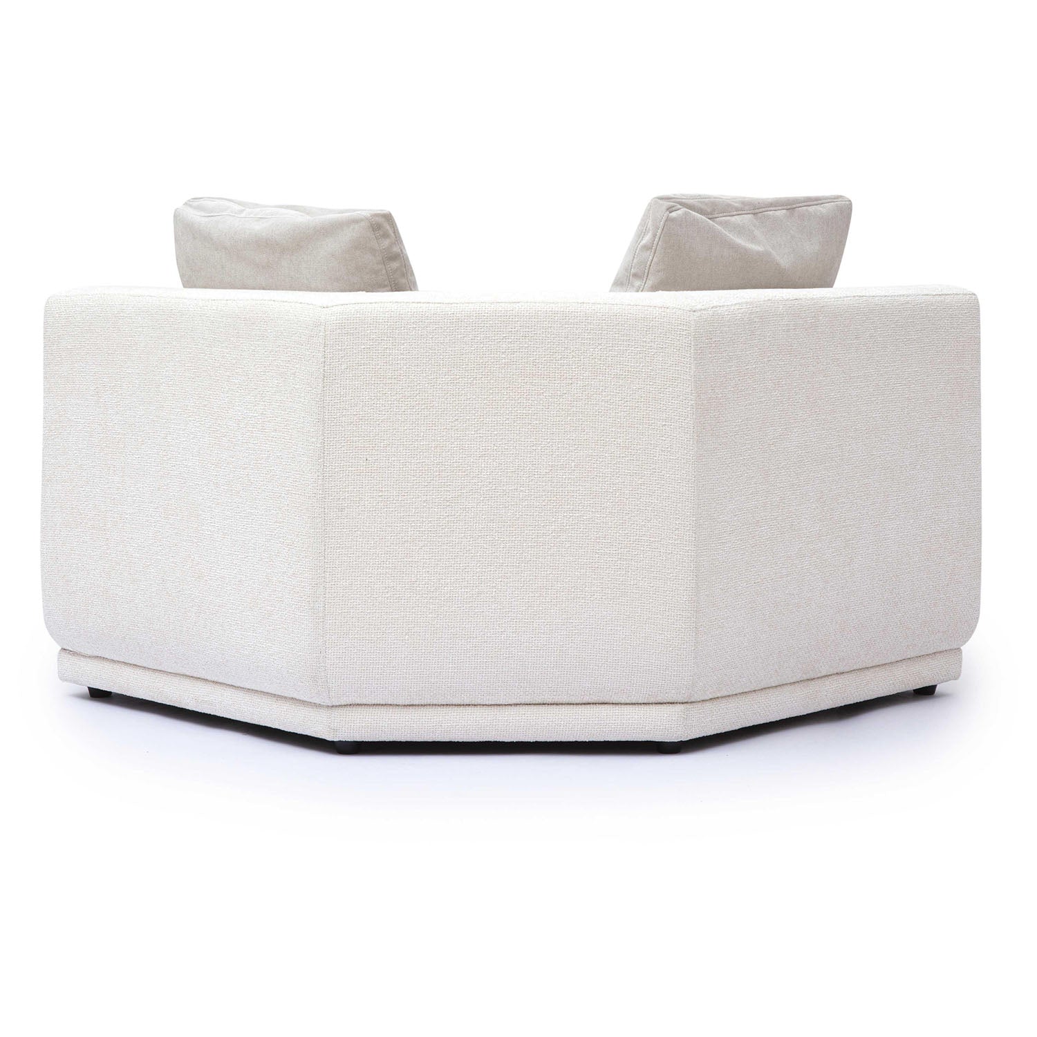 TOV Furniture Perry Cream Chenille Modular Wedge Corner Chair