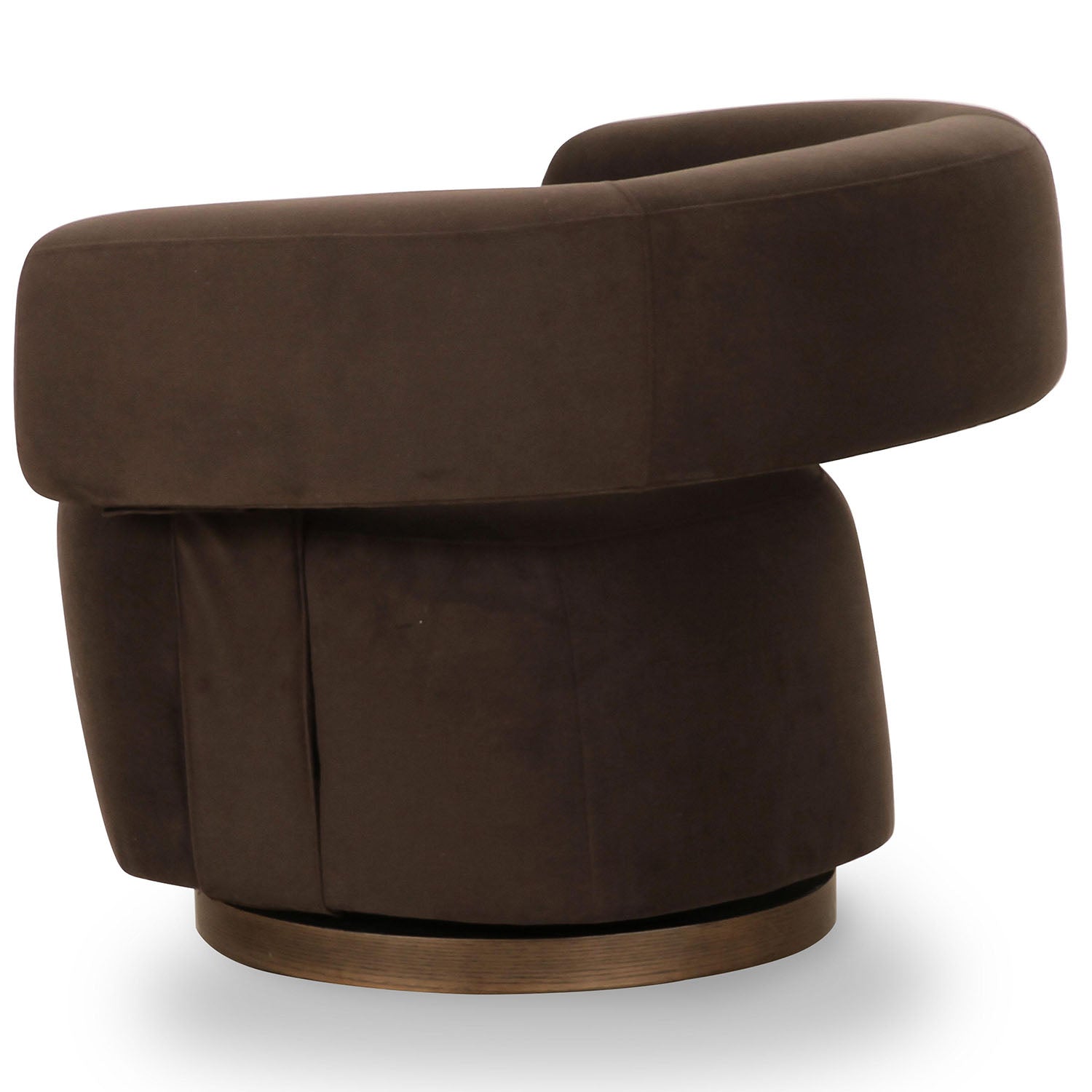 TOV Furniture River Chocolate Brown Performance Velvet Swivel Accent Chair