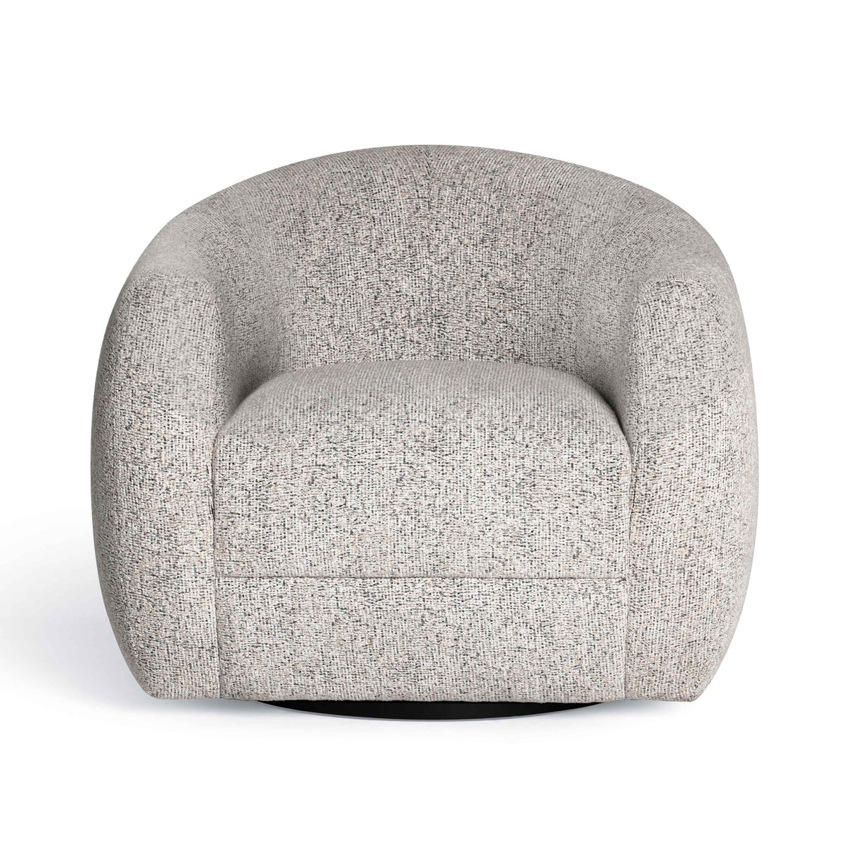 TOV Furniture Judy Black and White Woven Performance Swivel Chair