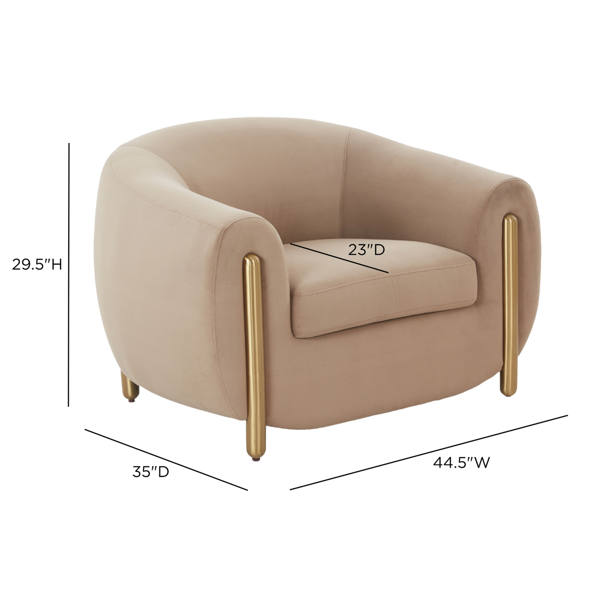 TOV Furniture x  Inspire Me! Lina Cafe Au Lait Accent Chair