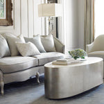 Caracole Come Oval Here Cocktail Table – Paynes Gray