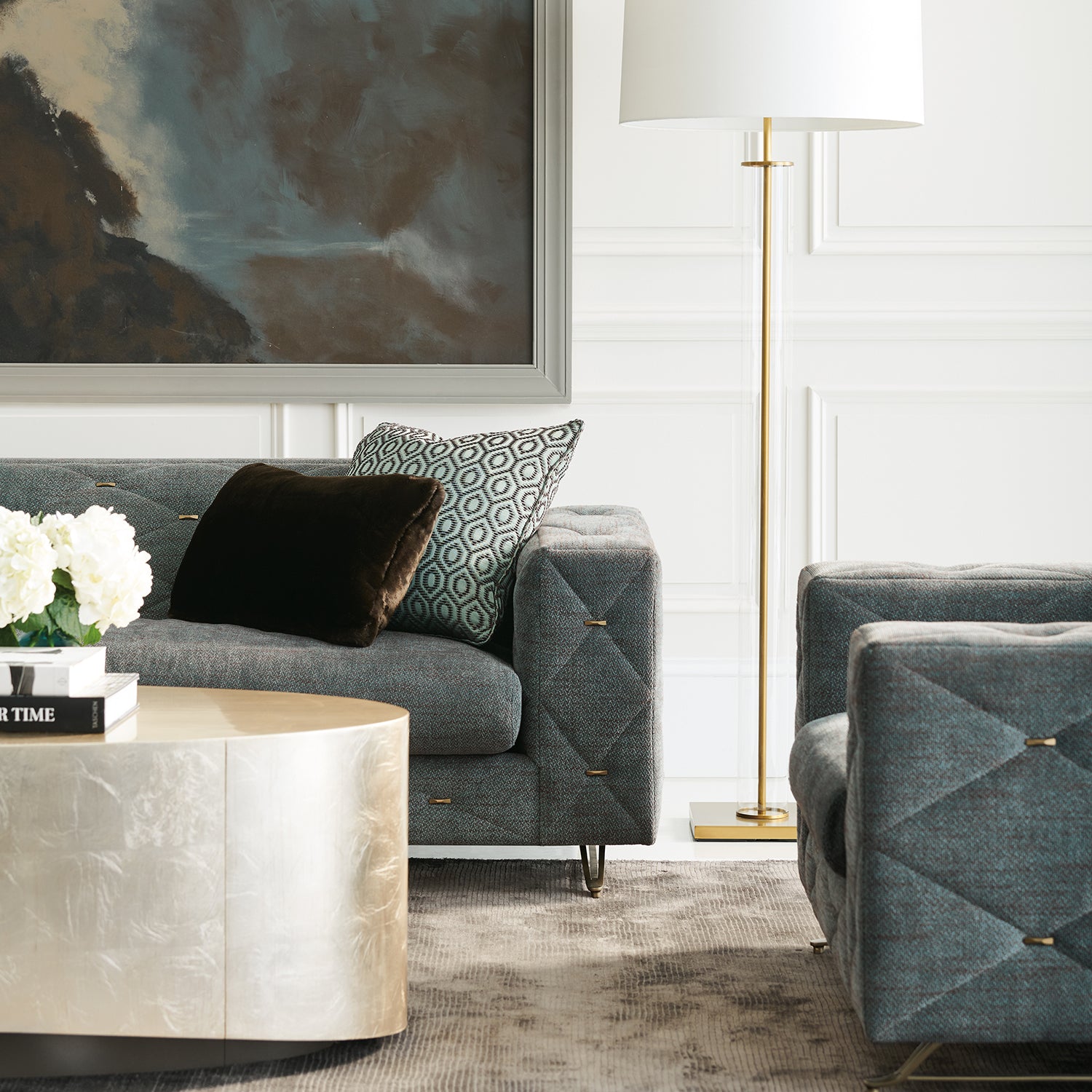 Caracole Come Oval Here Cocktail Table