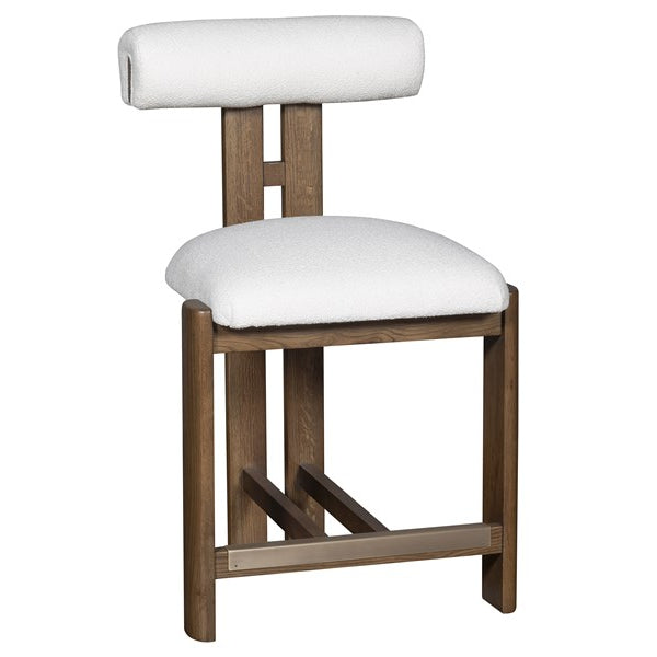 Vanguard Furniture Wright Jackpot Chalk Fabric/Saddle Dining Counter Stool