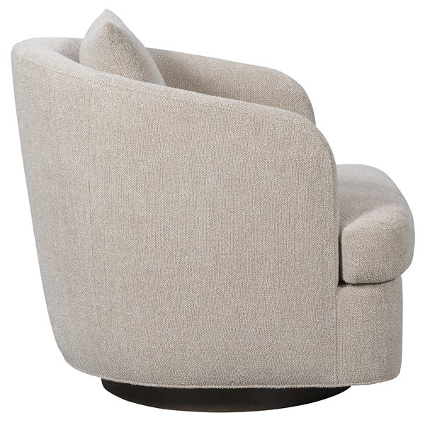 Vanguard Furniture Ode Topper Oatmeal Fabric/Flaxen Stone Swivel Chair