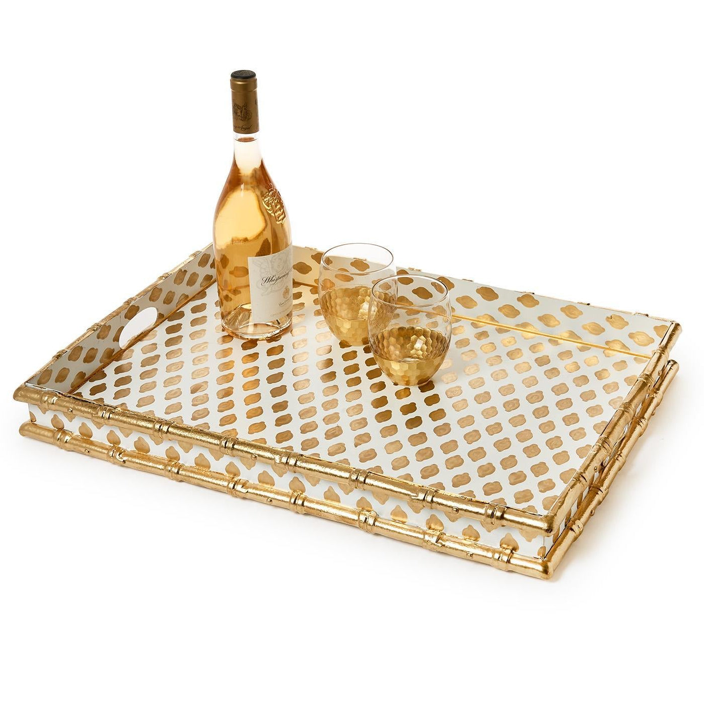 Gold/White Hand Painted Tray