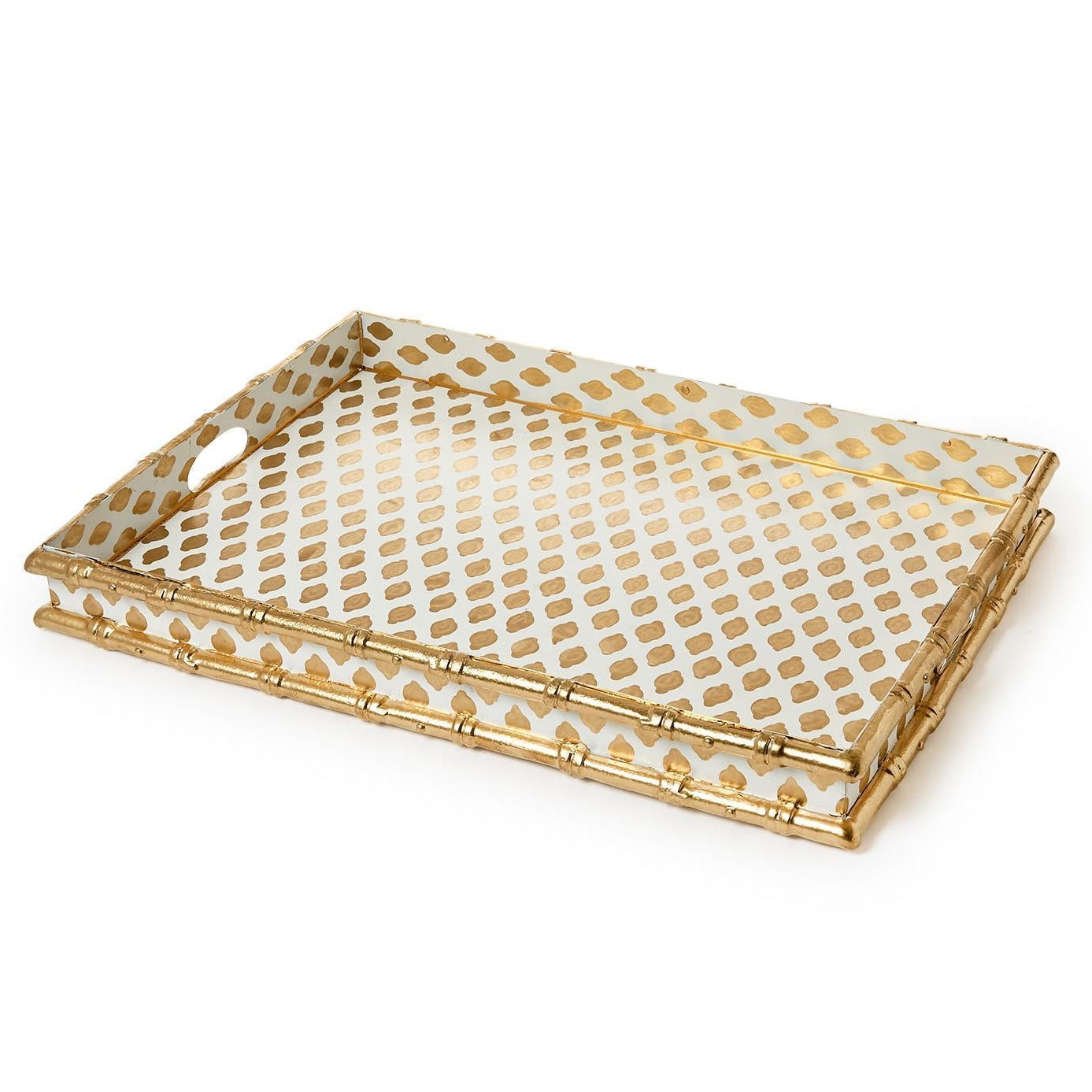 Gold/White Hand Painted Tray