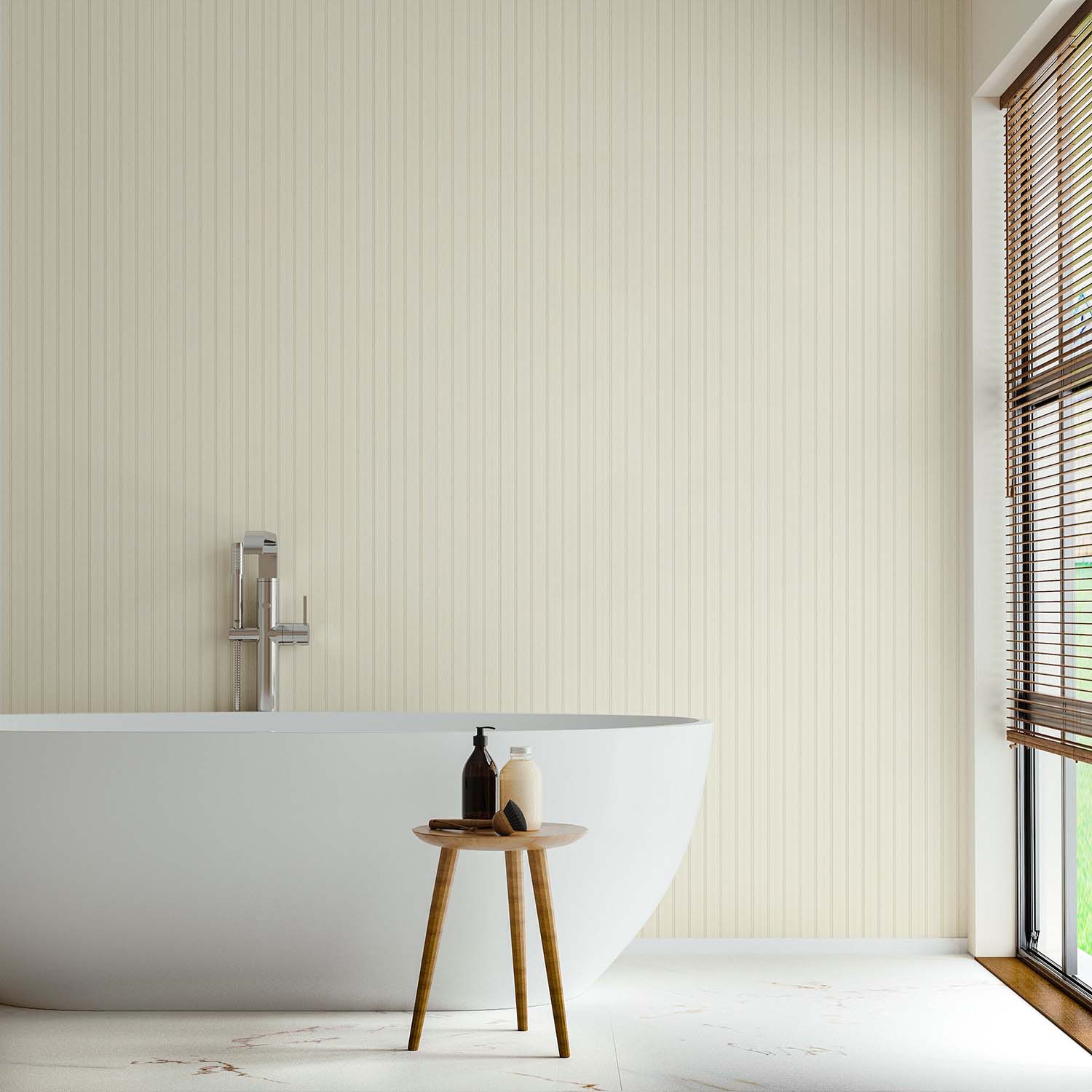 Mitchell Black Tailored Stripe Wallpaper