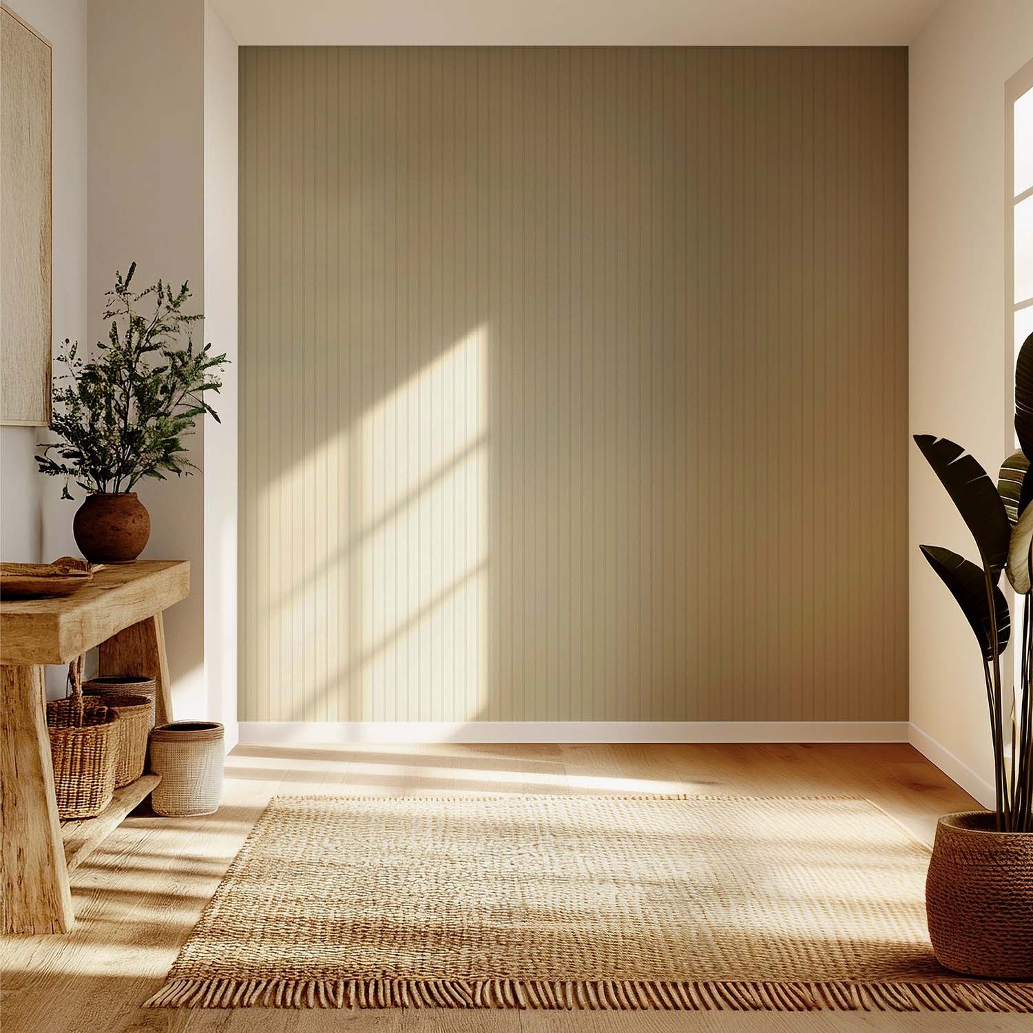 Mitchell Black Tailored Stripe Wallpaper