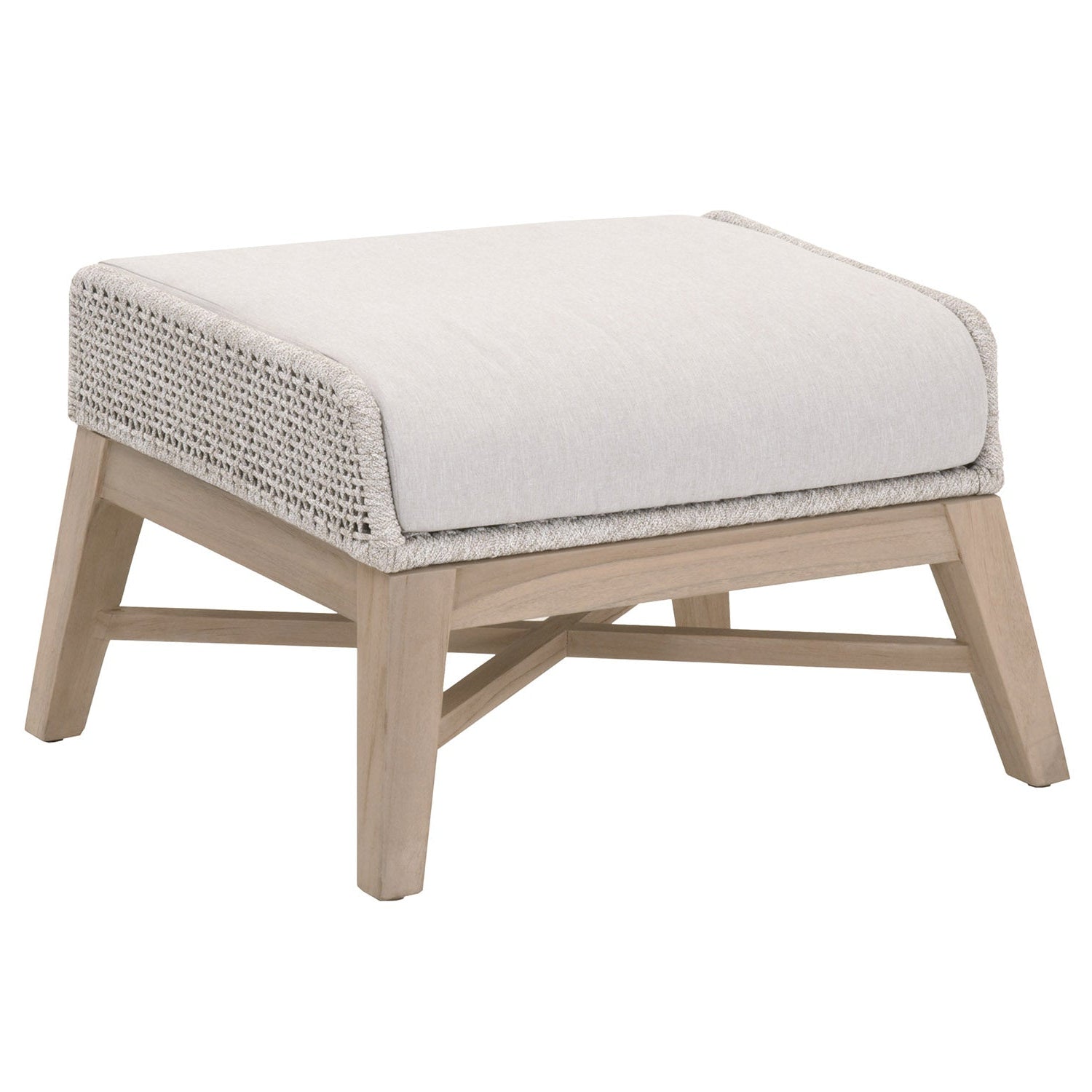 Tapestry Washed Teak Outdoor Footstool