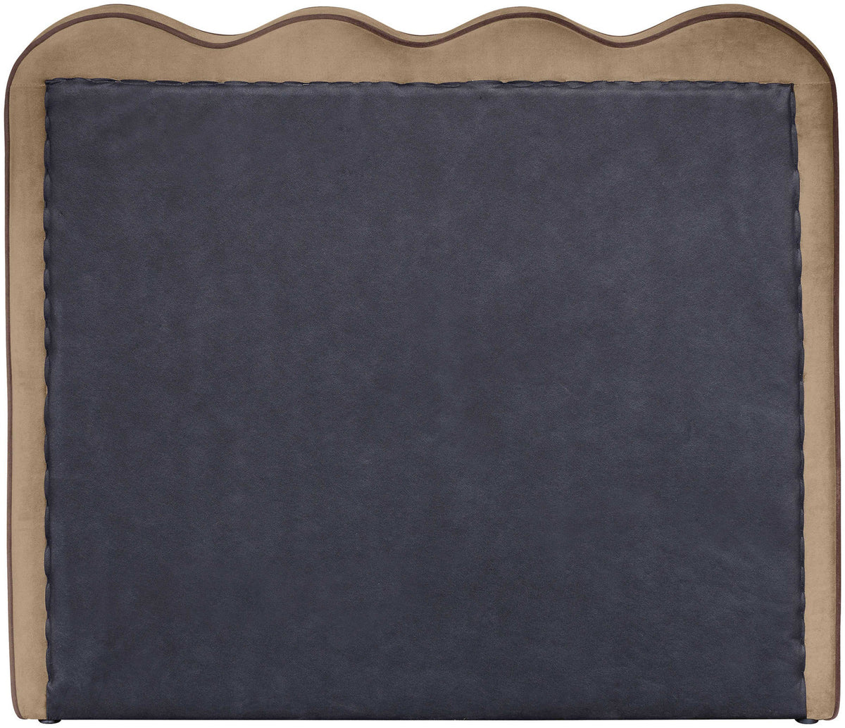 Tempo Beige Velvet Upholstered Bed
