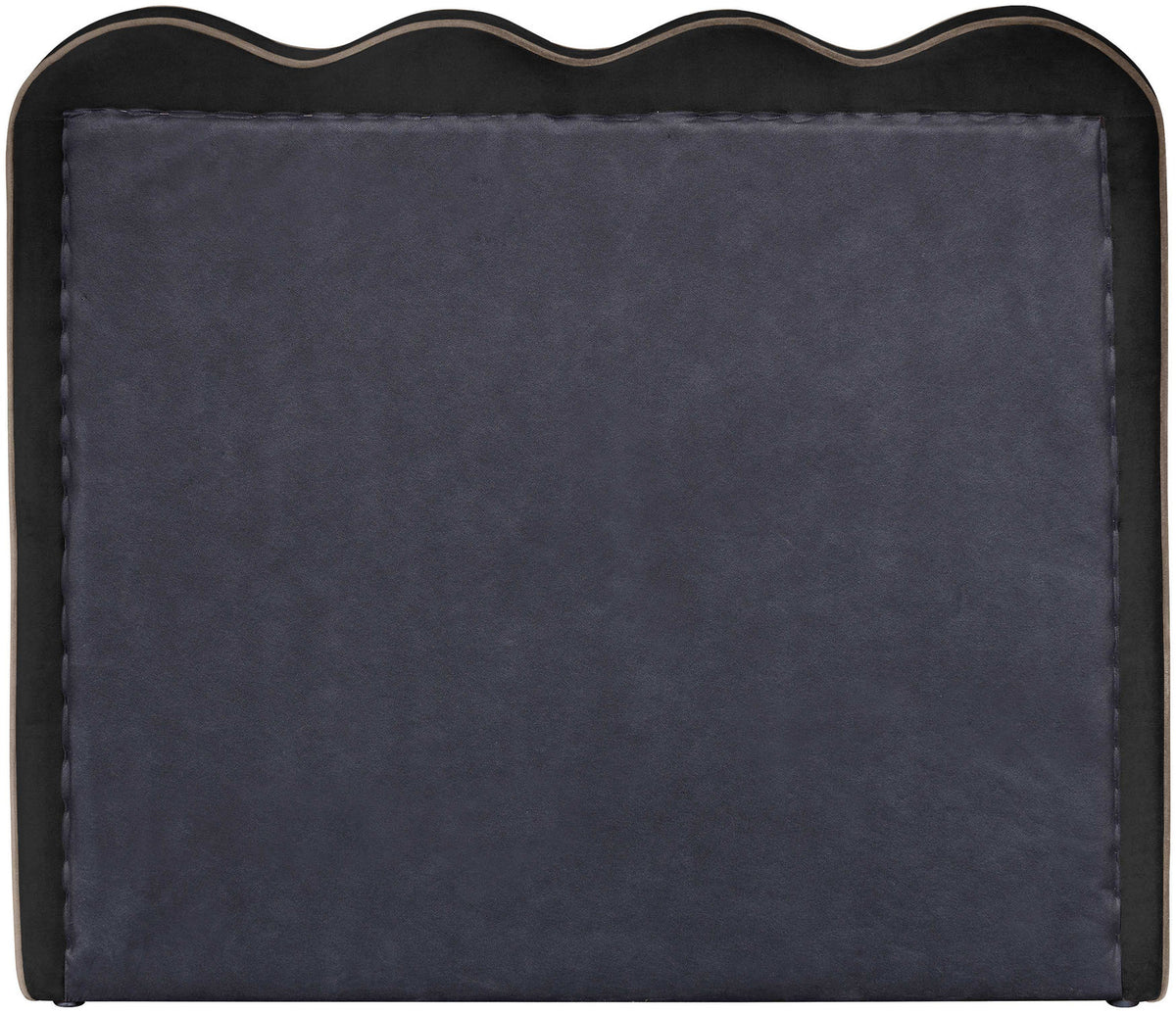 Tempo Black Velvet Upholstered Bed