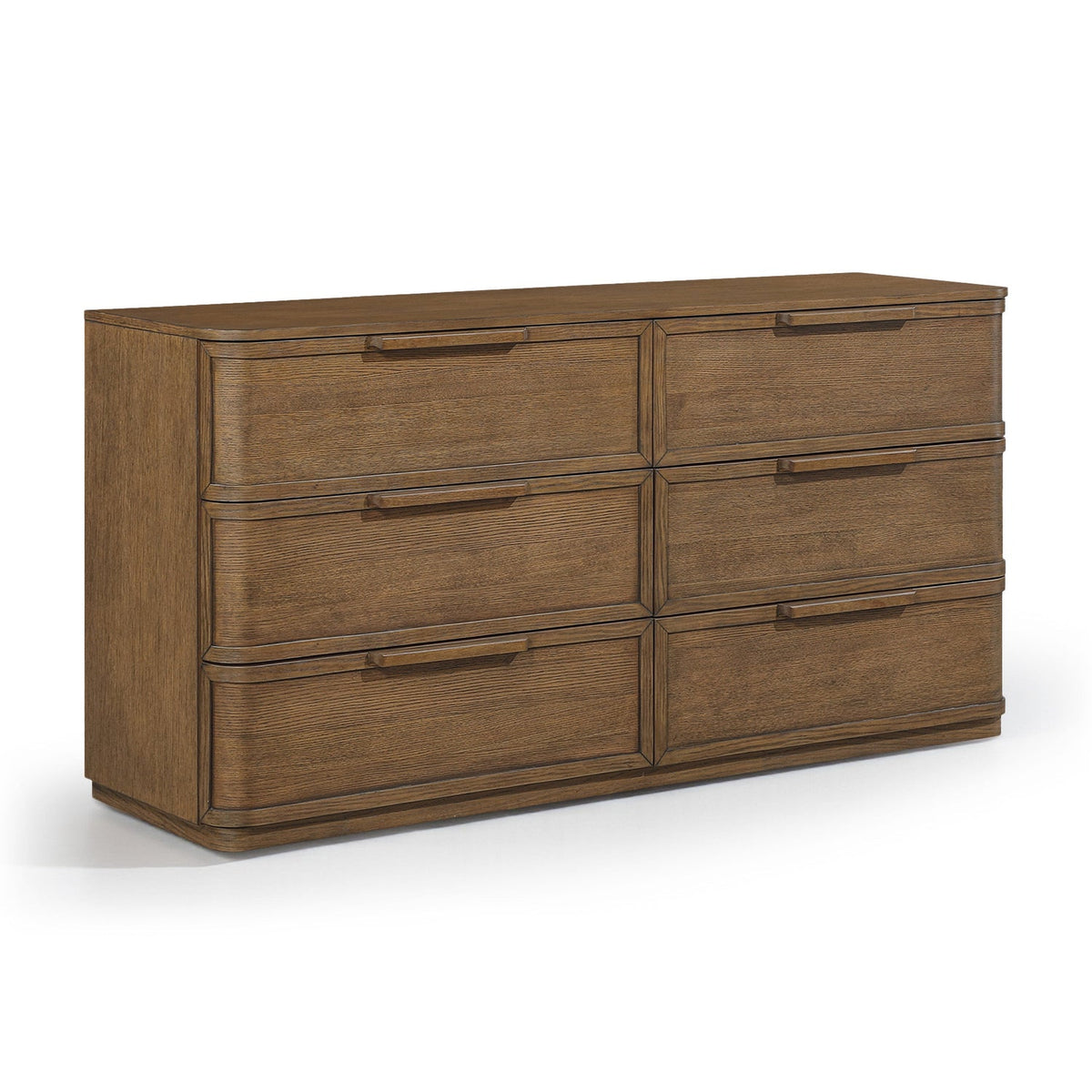 Tiberio Brown Oak Veneer And Solid Wood Dresser in brown oak veneer and solid wood, primary product view