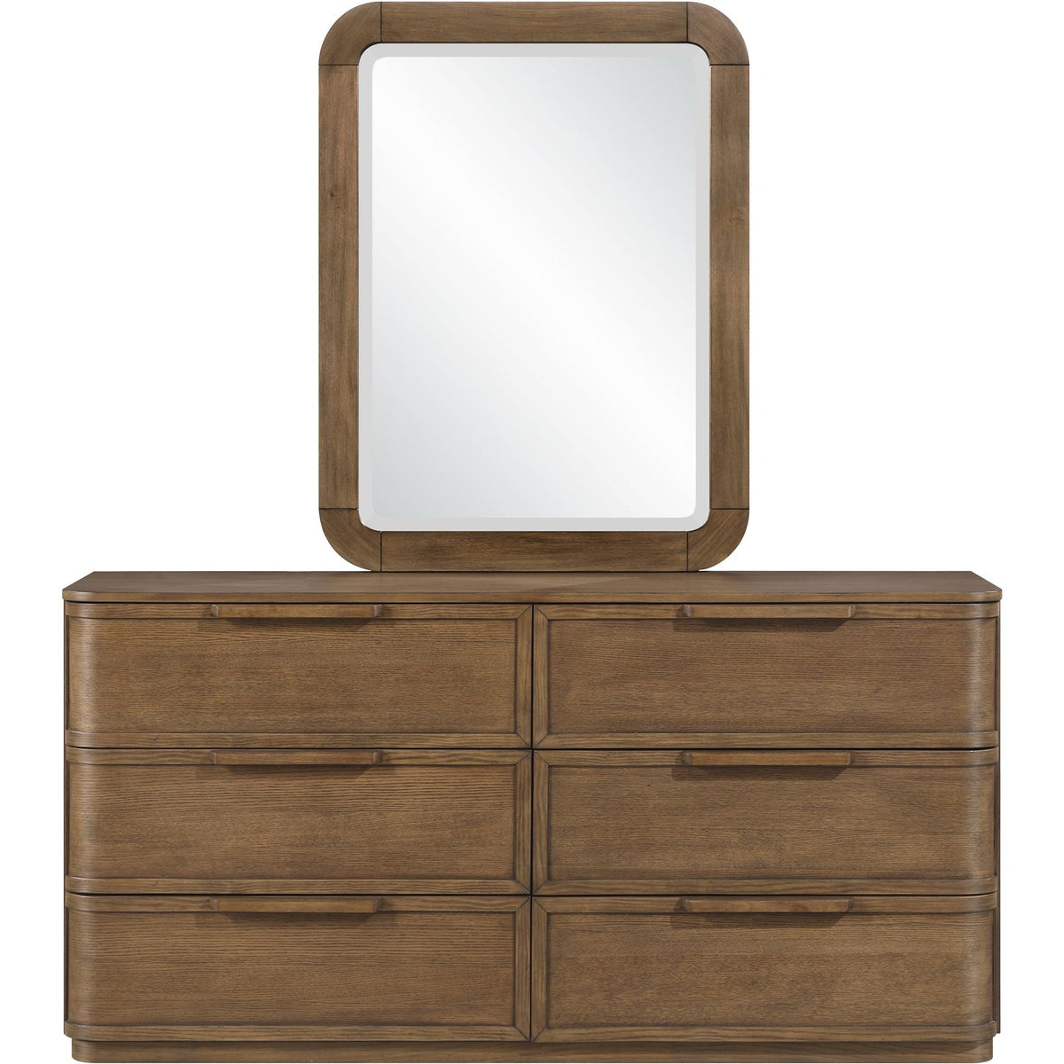 Tiberio Brown Oak Veneer And Solid Wood Dresser