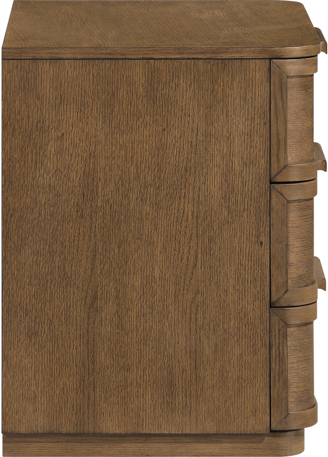 Tiberio 26in Brown Oak Veneer And Solid Wood Nightstand Set of 2