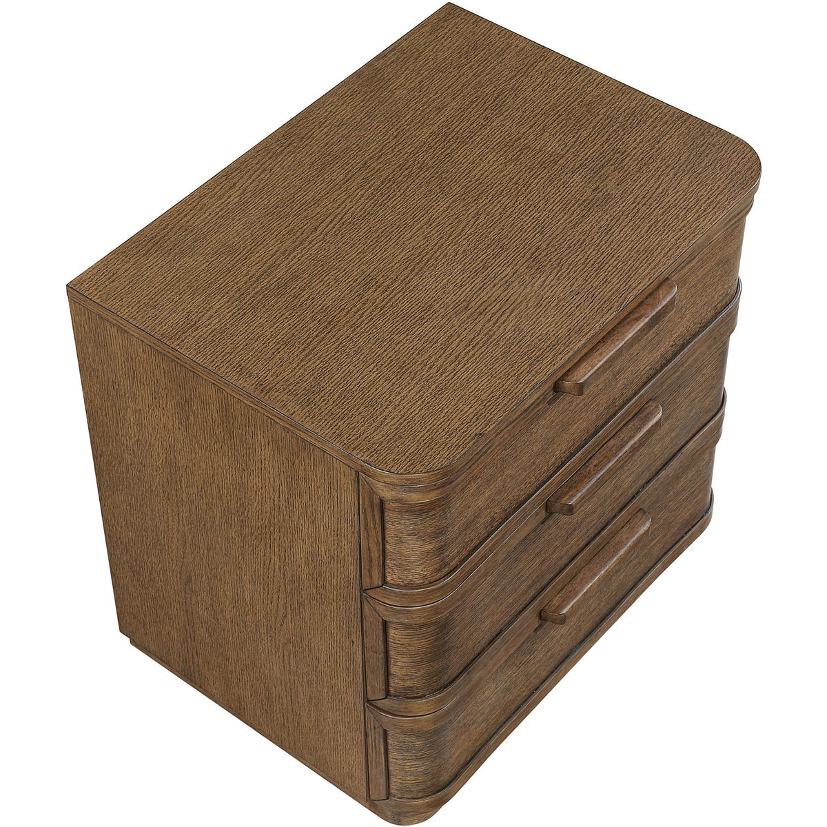 Tiberio 26in Brown Oak Veneer And Solid Wood Nightstand Set of 2