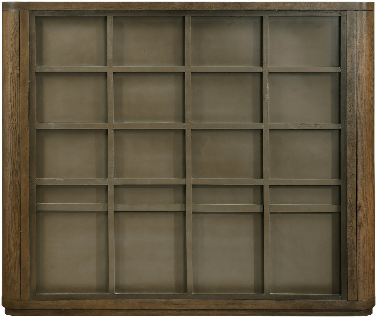 Tiberio Brown Cream Solid Wood And Linen Textured Fabric Bed