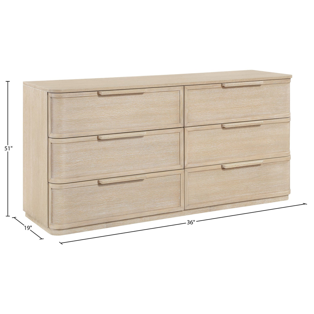 Tiberio Natural Oak Veneer And Solid Wood Dresser