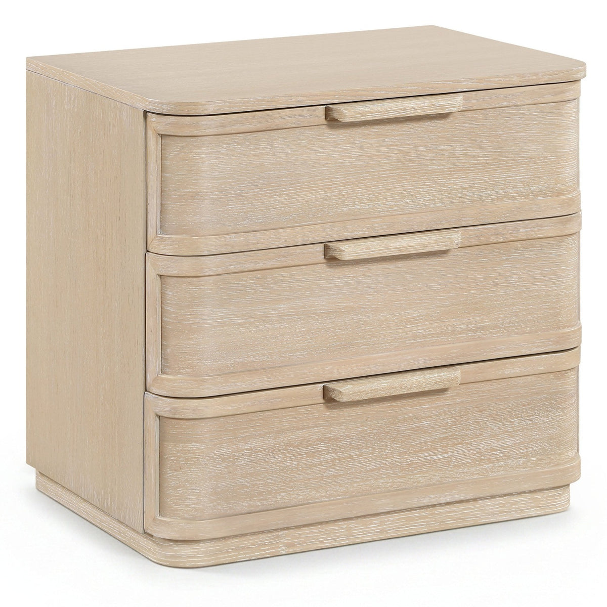 Tiberio 26" Natural Oak Veneer And Solid Wood Nightstand in natural white oak oak veneer and solid wood, primary product view
