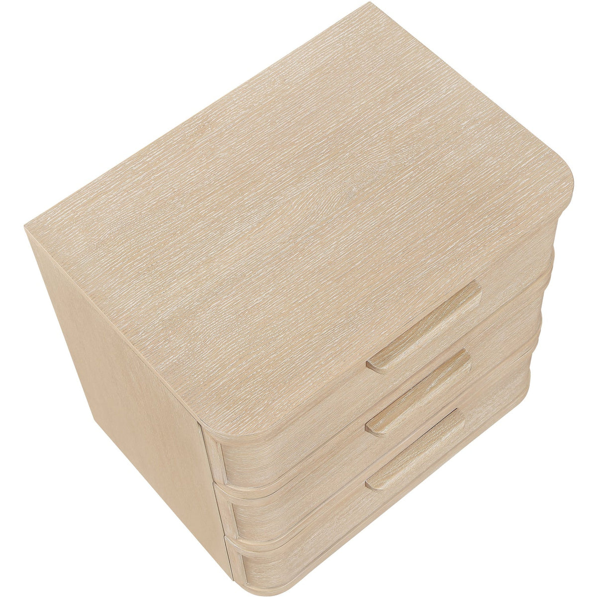 Tiberio 26in Natural Oak Veneer And Solid Wood Nightstand Set of 2