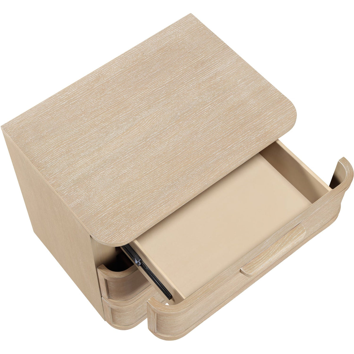 Tiberio 26in Natural Oak Veneer And Solid Wood Nightstand Set of 2