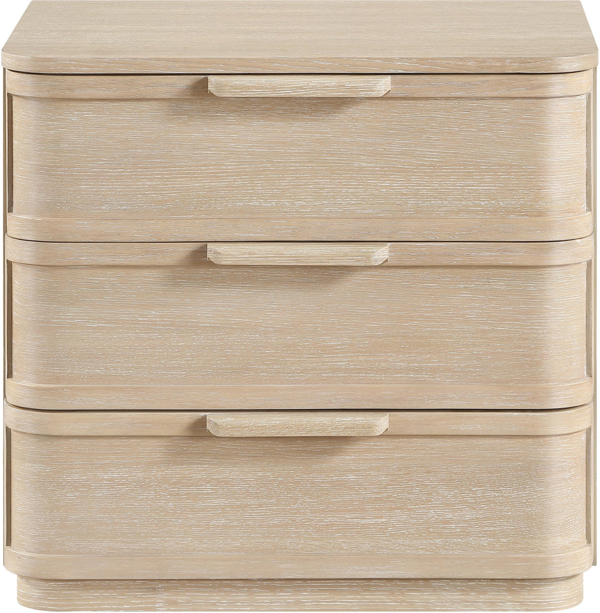 Tiberio 26in Natural Oak Veneer And Solid Wood Nightstand Set of 2