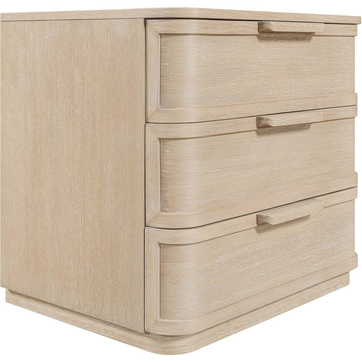 Tiberio 26in Natural Oak Veneer And Solid Wood Nightstand Set of 2