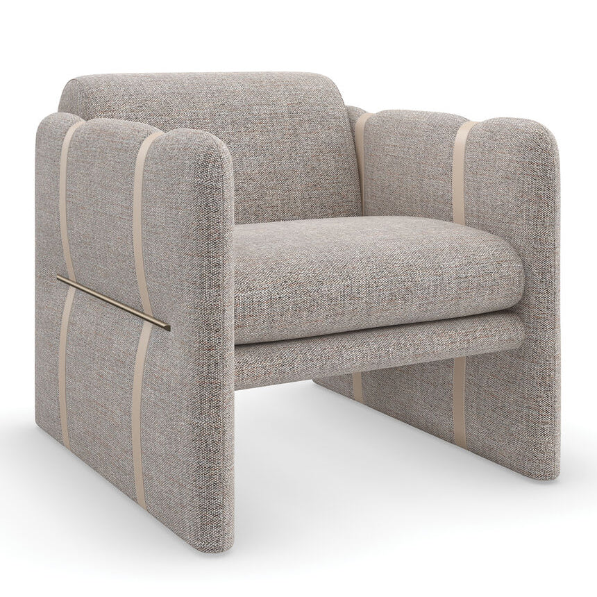 Caracole Cigar Brushed Gold Club Chair